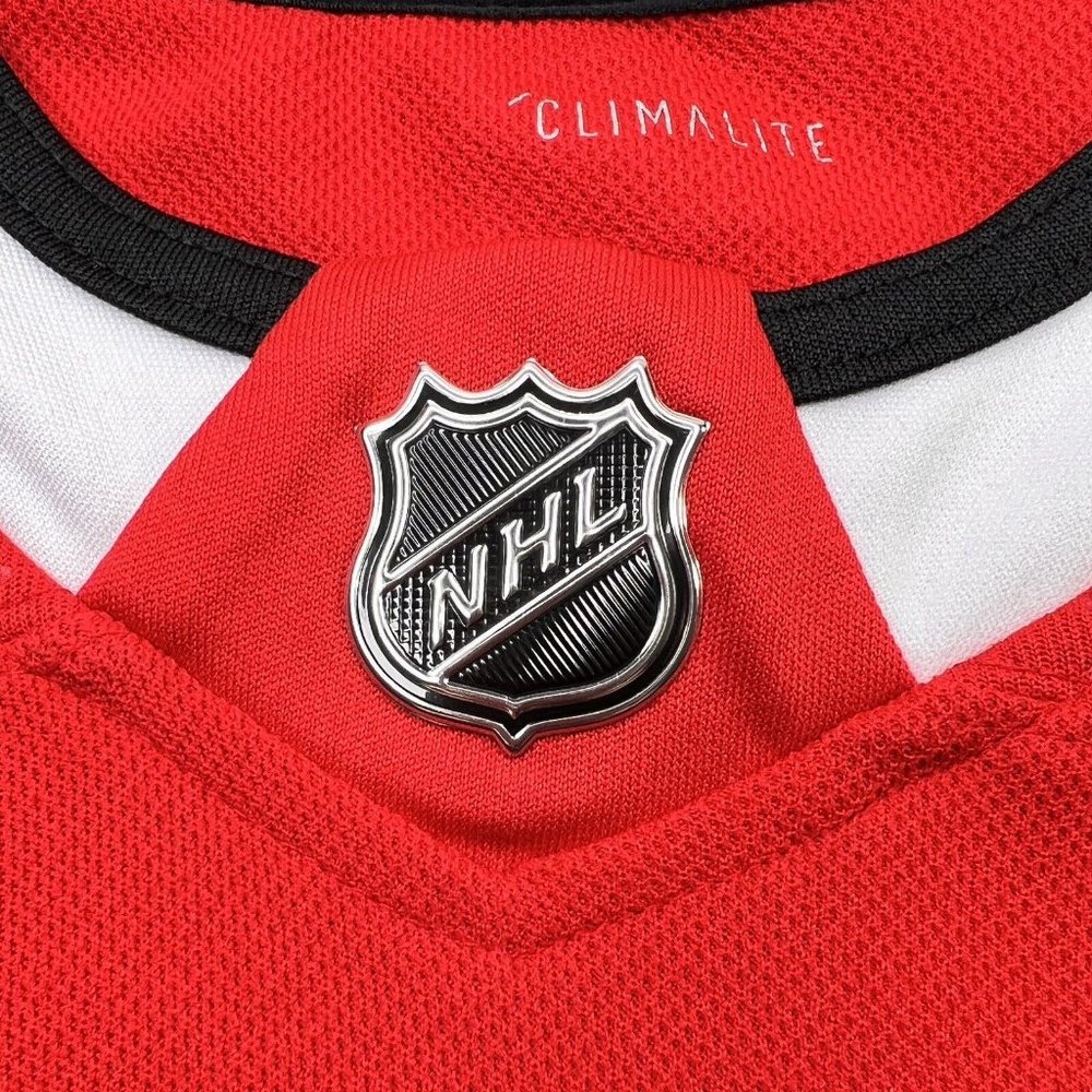 Men's Chicago Blackhawks Blank Authentic Adidas Pro Home Red Jersey Climalite - Picture 10 of 12